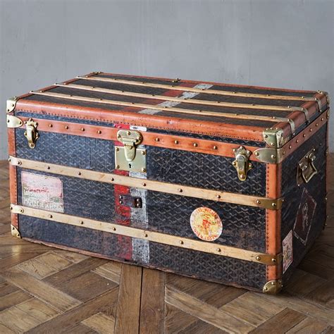 goyard trunk new|vintage goyard trunk.